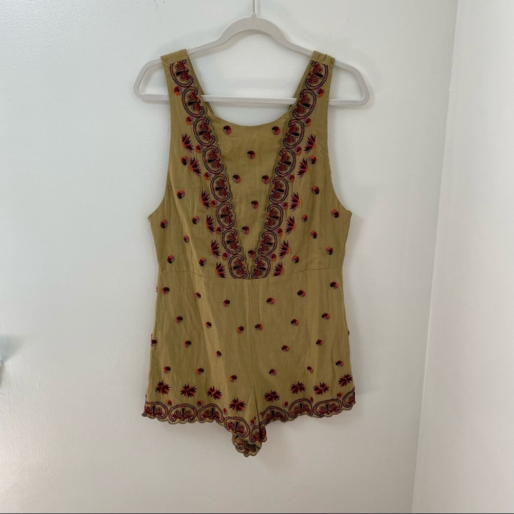 Free People Margarita Embroidered Romper 4 - Picture 2 of 7